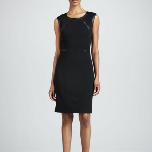 Lafayette 148 New York Dresses & Skirts - Lafayette 148 New York Overlook Leather-Trim Dress